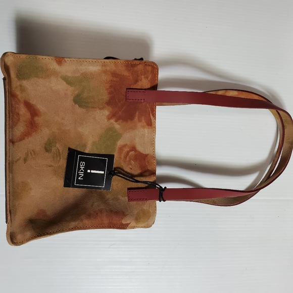 Sk!n Purse Small Leather with Leaf Print - Picture 3 of 8
